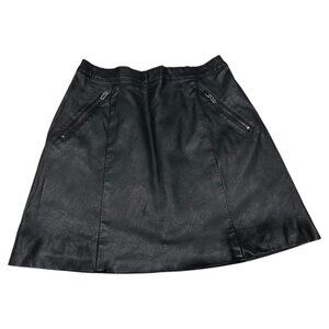 Hollister Faux Leather Black Skirt XS NWOT